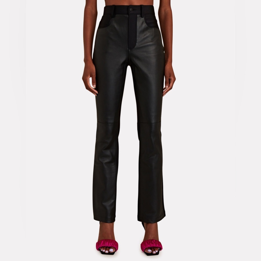 EUC Alexander Wang High-Waist Leather & Jersey Pants 6 $995